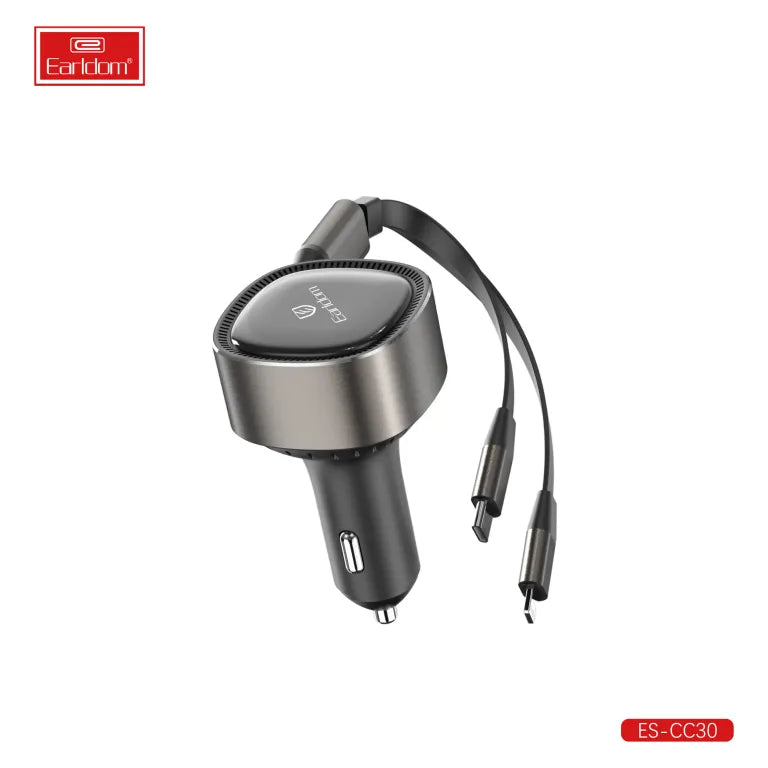 Earldom ES-CC30 30W Retractable USB C Car Charger - Saif Al Najmi Kw